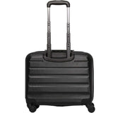 Aerolite Hard Shell Rolling Padded Laptop Case Bag on 4 Wheels - Fits up to 15.6", Overnight Trolley Business Hand Cabin Luggage Case Black